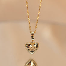 Load image into Gallery viewer, Diamond Cross Heart Pendant (Removable Clasp)