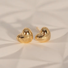 Load image into Gallery viewer, Golden Heart Stud Earrings