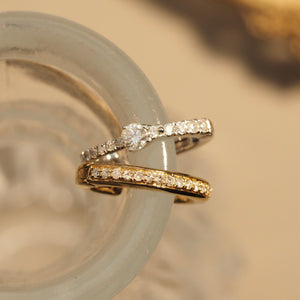 Diamond Pear Ear Cuff