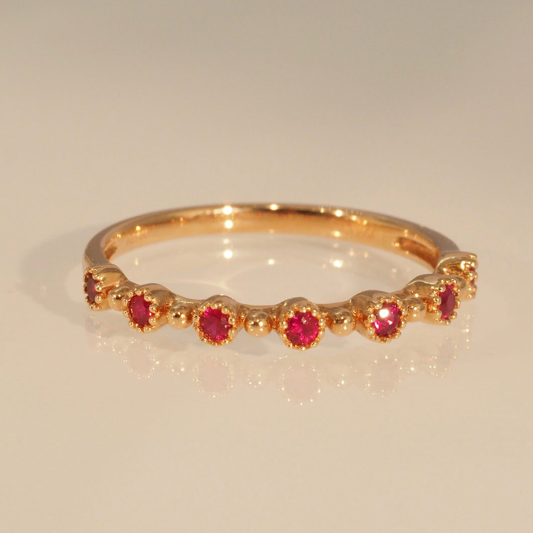 The Ruby Millet Ring in Roseate