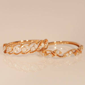 The Diamond Vine Ring in Roseate