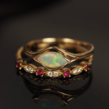 Load image into Gallery viewer, Ruby and Diamond Marquise Ring