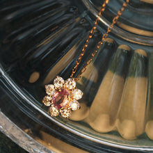 Load image into Gallery viewer, Padparadscha Floral Necklace (with Japan DGL Gem Cert)