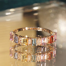 Load image into Gallery viewer, Multi-colored Sapphire Ring