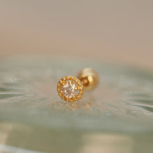 Load image into Gallery viewer, Diamond in Millet Setting Barbell Ear Stud