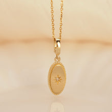 Load image into Gallery viewer, Diamond Starry Matte Oval Plate Pendant (Removable Clasp)