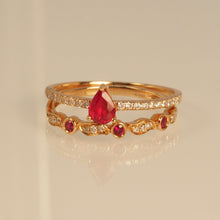 Load image into Gallery viewer, The Ruby Kanji Ring in Roseate