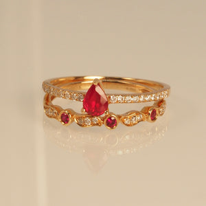 The Ruby Kanji Ring in Roseate