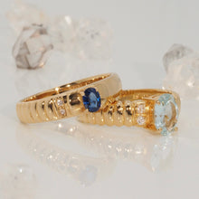 Load image into Gallery viewer, The Blue Sapphire Bubble Ring