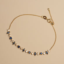 Load image into Gallery viewer, Blue Marquise and Diamond Bracelet