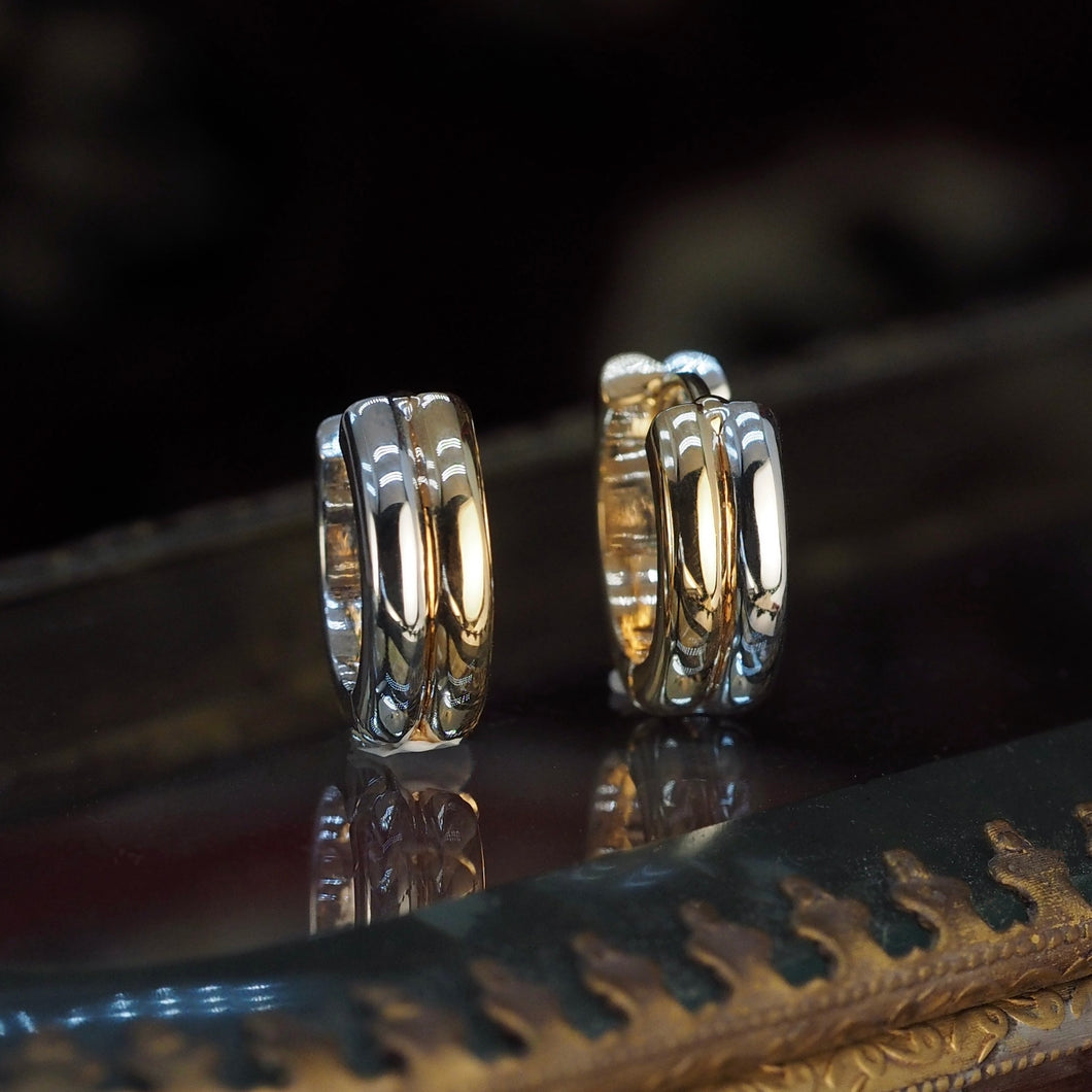 Dual Gold Hoop Earrings