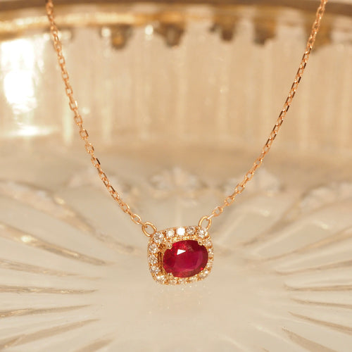 Mega Pigeon Blood Ruby Gem Candy Necklace