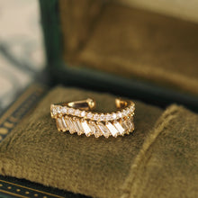 Load image into Gallery viewer, Diamond Baguette Bar Wing Ear Cuff