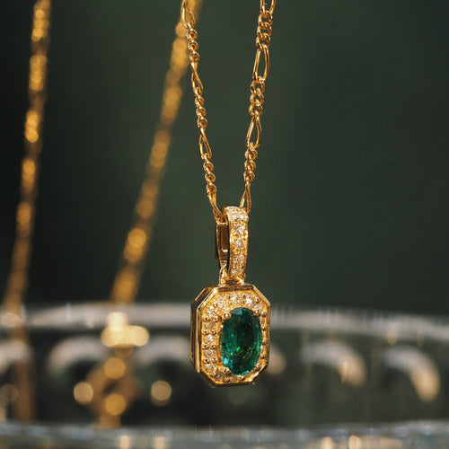 Emerald Pendant Necklace