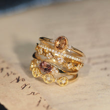 Load image into Gallery viewer, The Aurora Garnet Diamond Ring