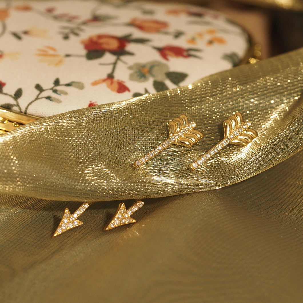 The Diamond Shooting Arrow Earrings