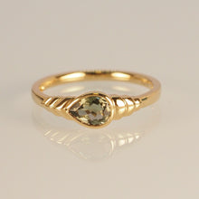 Load image into Gallery viewer, The Green Tourmaline Pear Ring