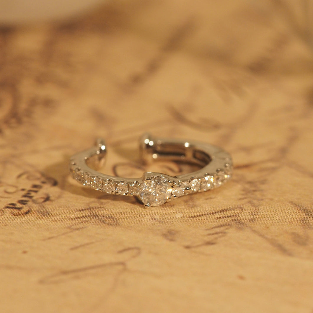 Diamond Pear Ear Cuff