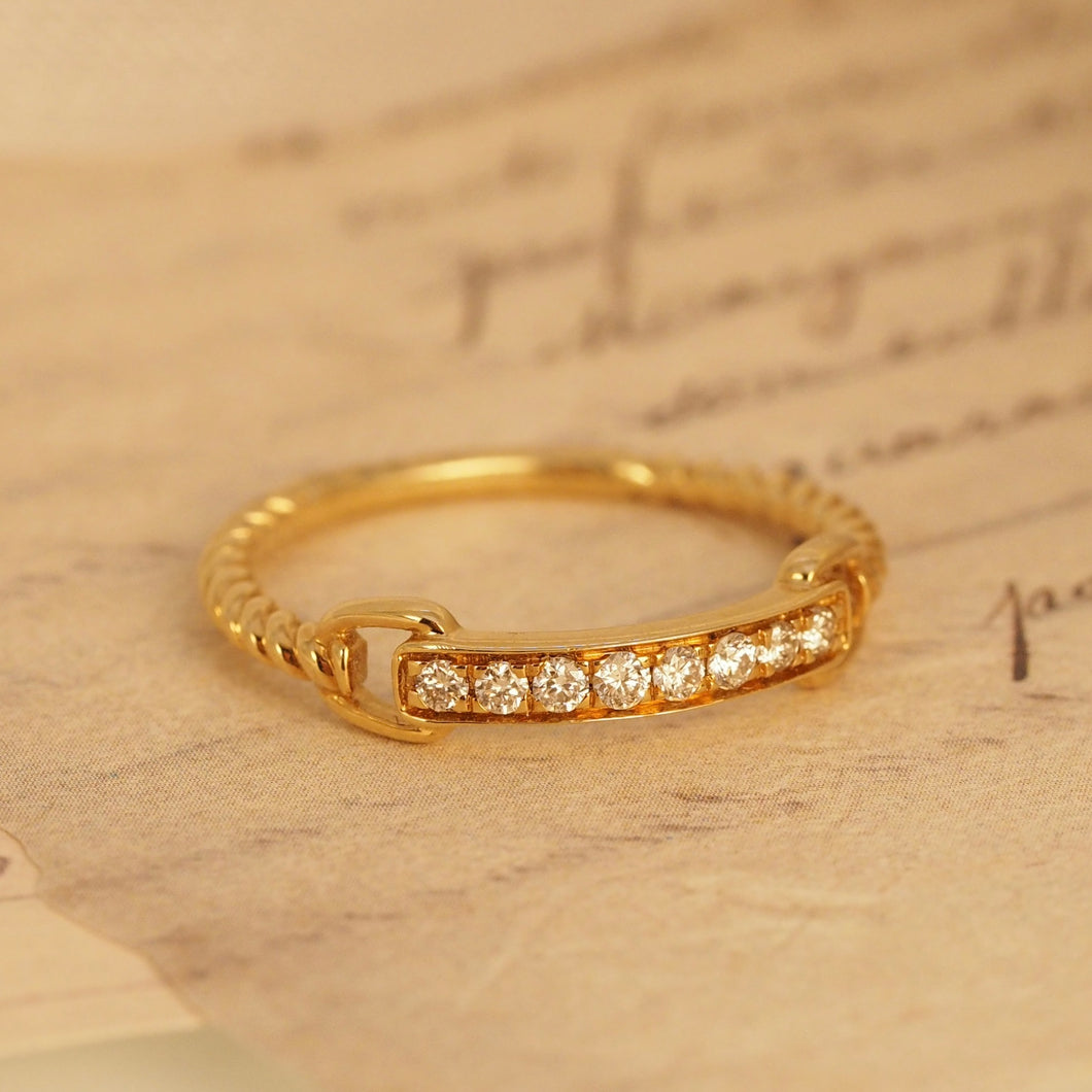 Diamond Bar Ring