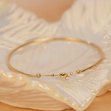 Load image into Gallery viewer, Dancing Diamond and Golden Heart Bangle