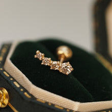 Load image into Gallery viewer, Diamond Meteor Barbell Ear Stud