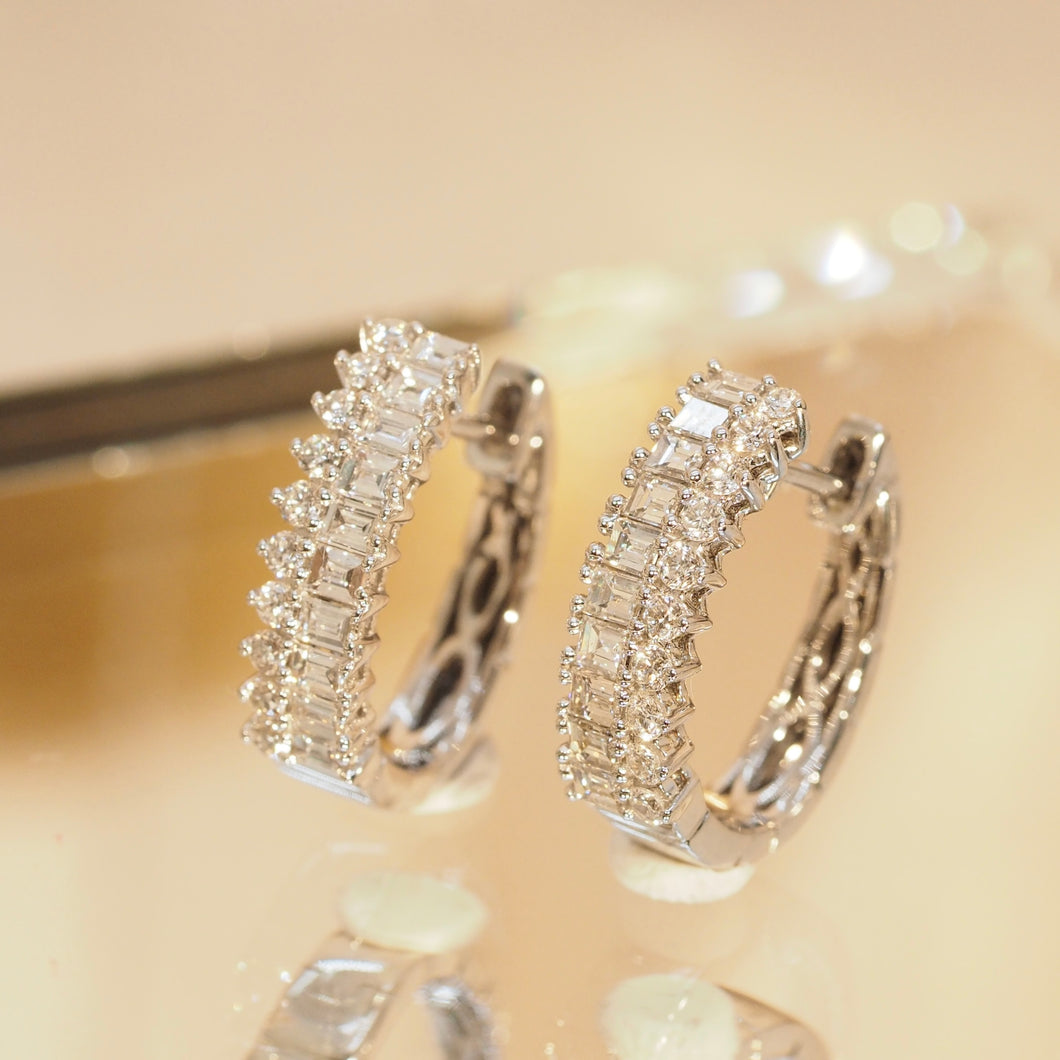 Diamond Aleron Hoop Earrings