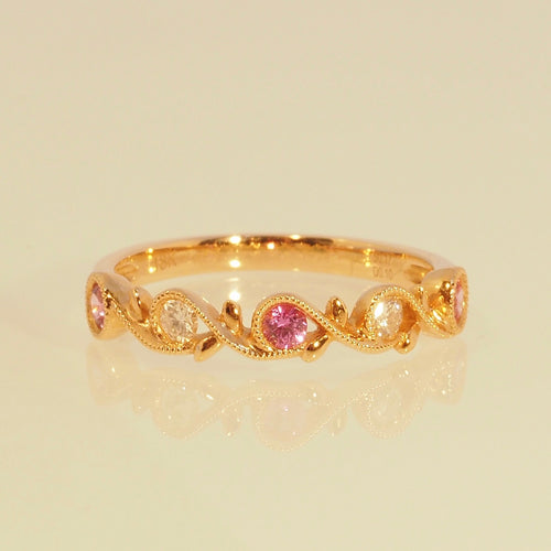 The Pink Sapphire and Diamond Garden Ring