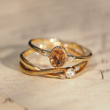 Load image into Gallery viewer, The Mystara Garnet Diamond Ring
