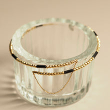 Load image into Gallery viewer, Metallic Ball and Black Ceramic Bangle