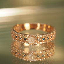 Load image into Gallery viewer, Raw White and Blue Diamond Lace Ring