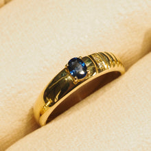 Load image into Gallery viewer, The Blue Sapphire Bubble Ring