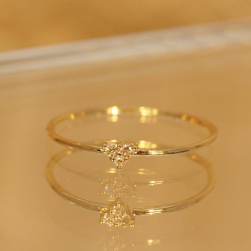 Diamond Heart Ultrathin Ring