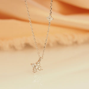 The Diamond Clover Duet Necklace