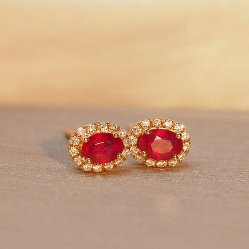 Ruby Gem Candy Earrings