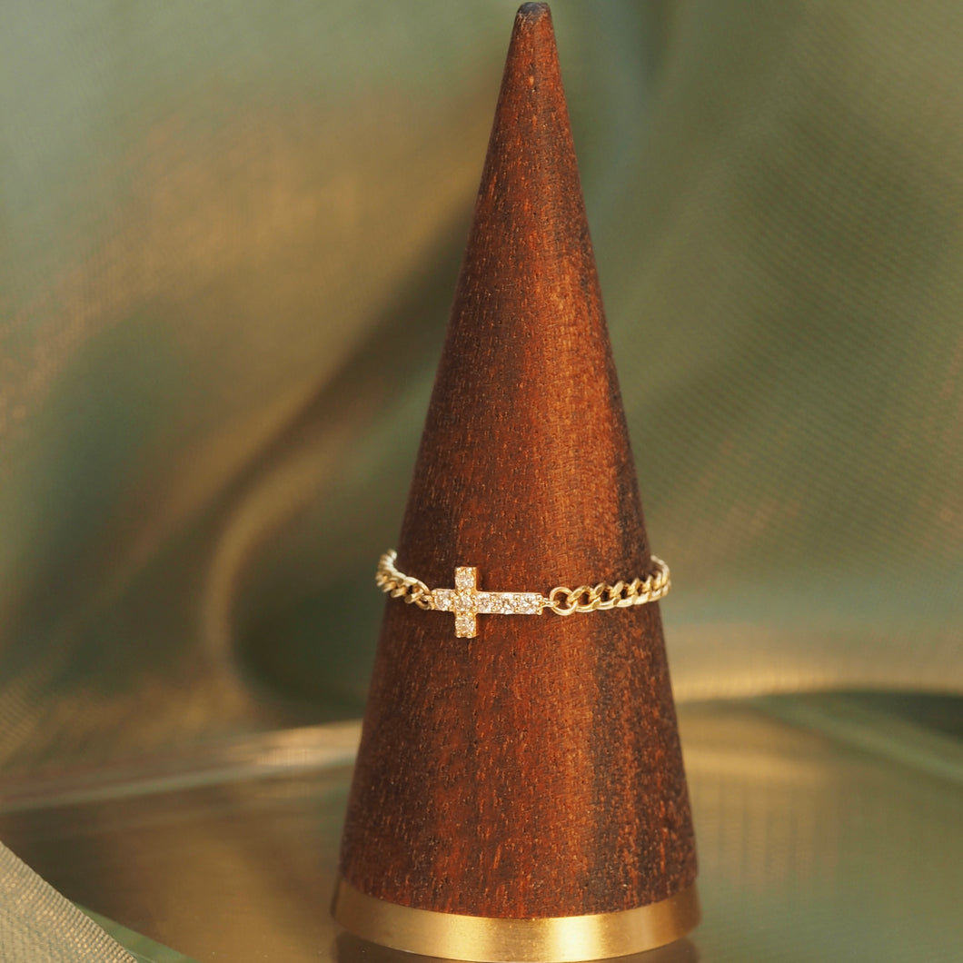Diamond Cross Chain Ring