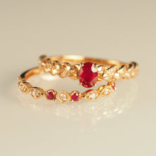 Load image into Gallery viewer, Ruby Braid Ring