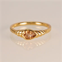 Load image into Gallery viewer, The Orange Tourmaline Pear Ring