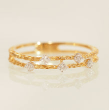 Load image into Gallery viewer, Double Diamond Wire Ring