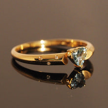 Load image into Gallery viewer, The Aquamarine Heart Ring