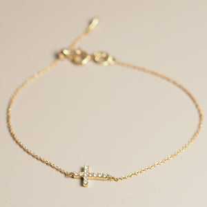 The Diamond Cross Bracelet