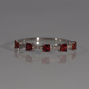 Ruby Princess Diamond Band Ring
