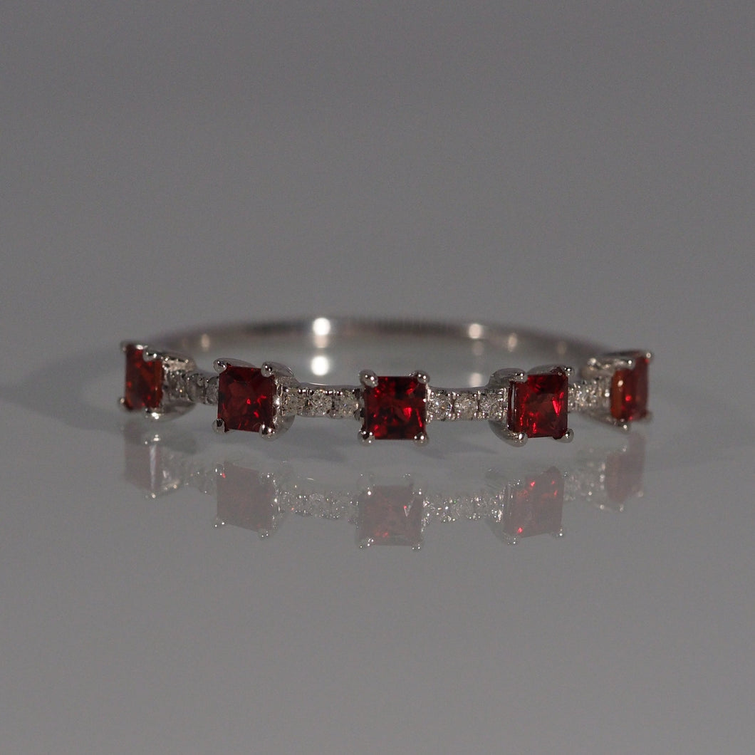Ruby Princess Diamond Band Ring
