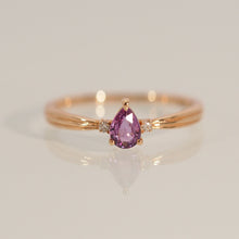 Load image into Gallery viewer, Purple Sapphire Pear Ring