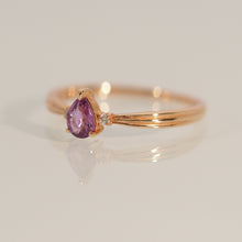 Load image into Gallery viewer, Purple Sapphire Pear Ring