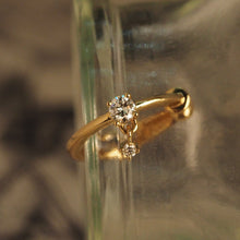 Load image into Gallery viewer, Dangling Diamond Ear Cuff