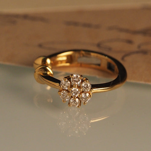 Diamond Sunflower Ear Cuff