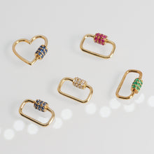 Load image into Gallery viewer, Blue Sapphire Heart Connector