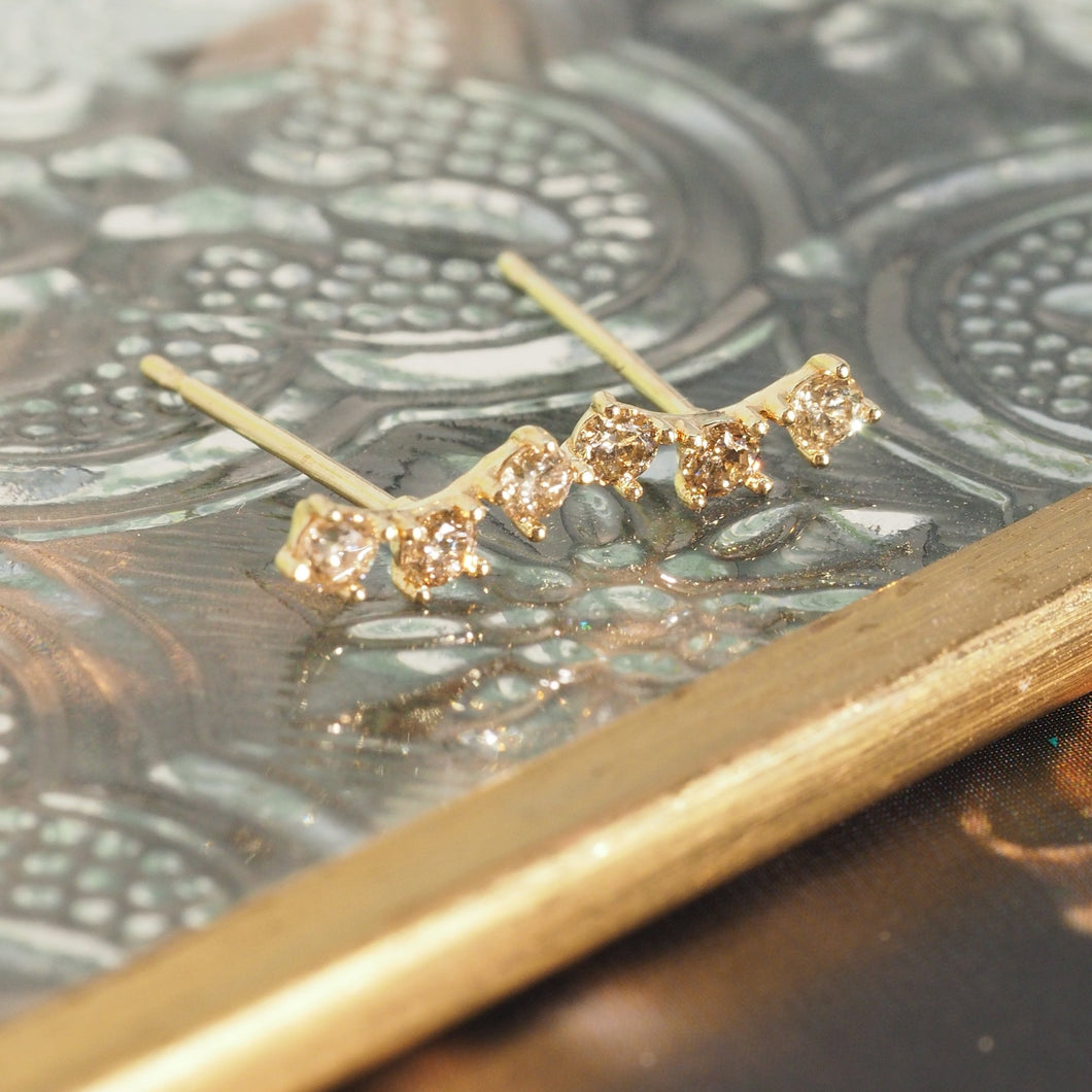 The Brown Diamond Smile Earrings