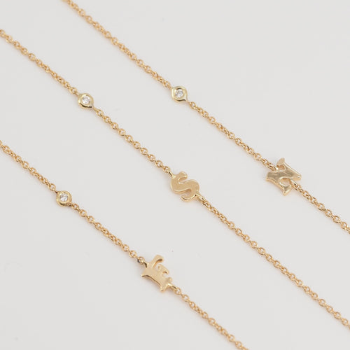 Letter Diamond Bracelet