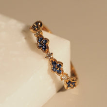 Load image into Gallery viewer, The Blue Sapphire Clover Ring